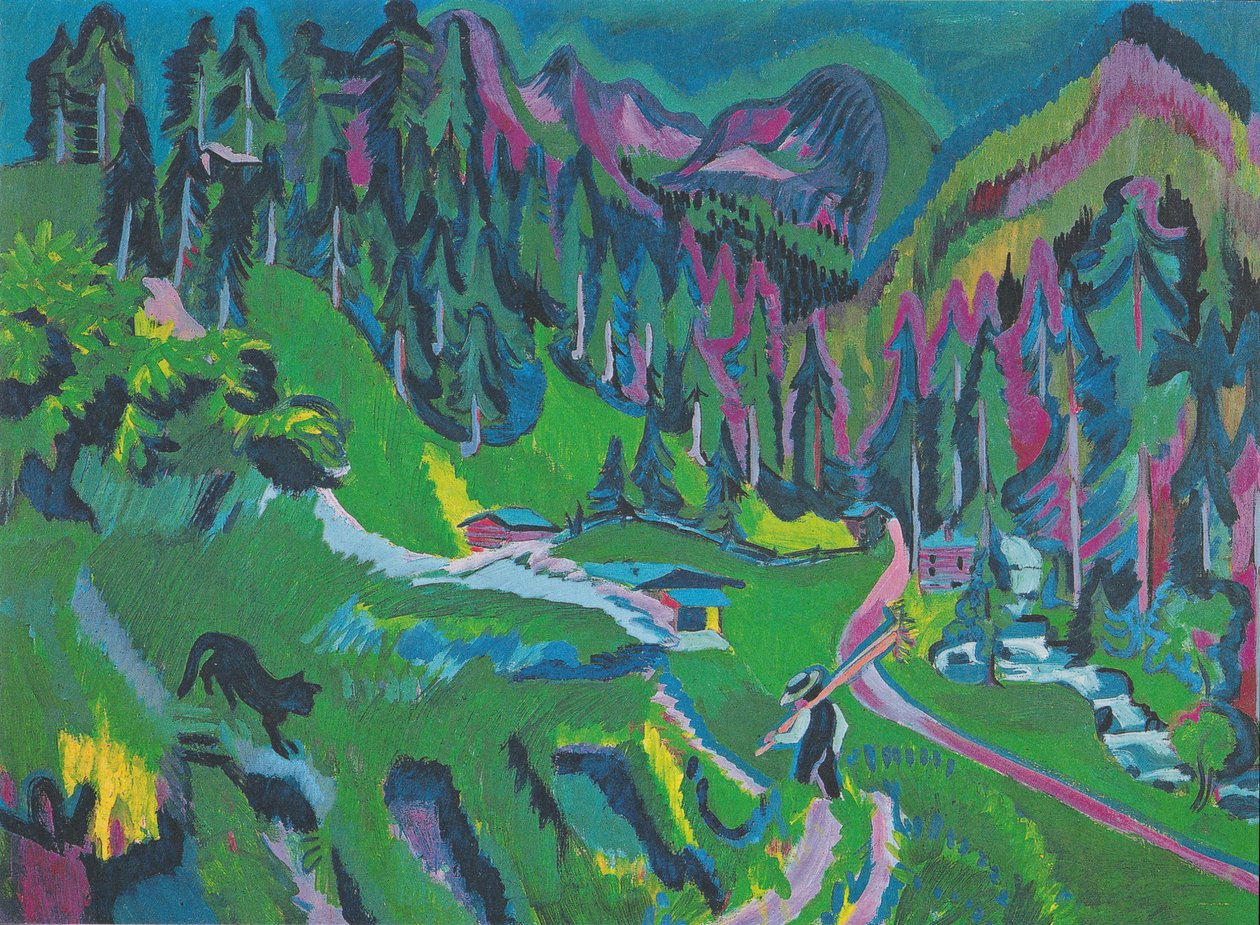 Krajobraz Doliny Sertig autorstwa Ernst Ludwig Kirchner