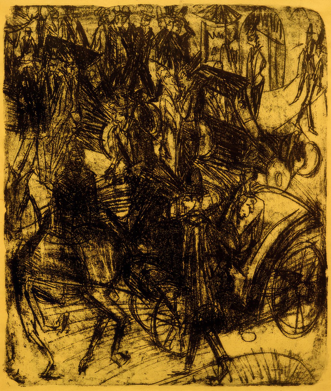 Leipziger Strasse, skrzyżowanie autorstwa Ernst Ludwig Kirchner