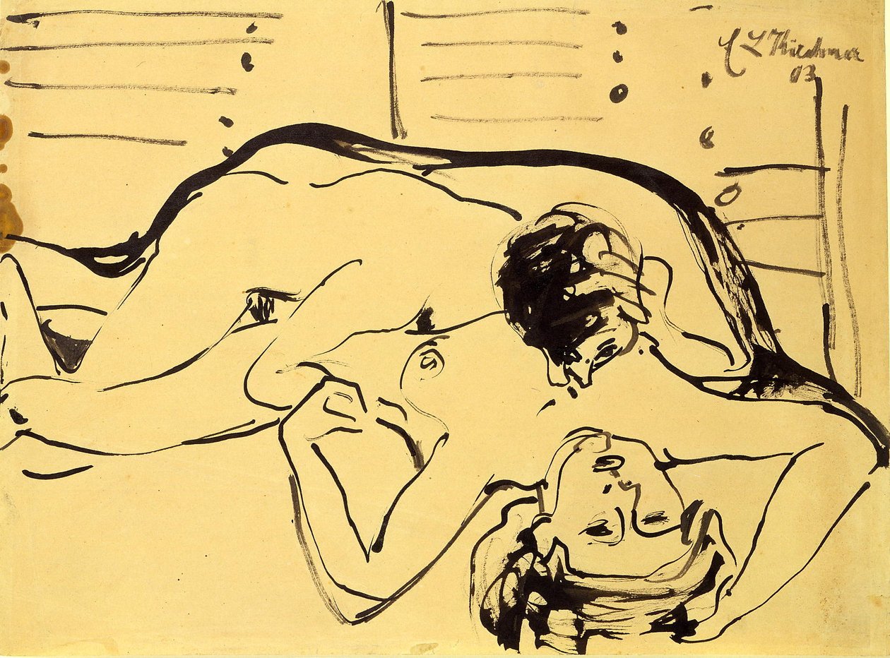 Zakochani autorstwa Ernst Ludwig Kirchner