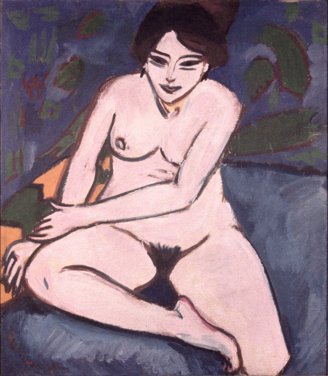 Model na niebieskim gruncie, 1906 autorstwa Ernst Ludwig Kirchner