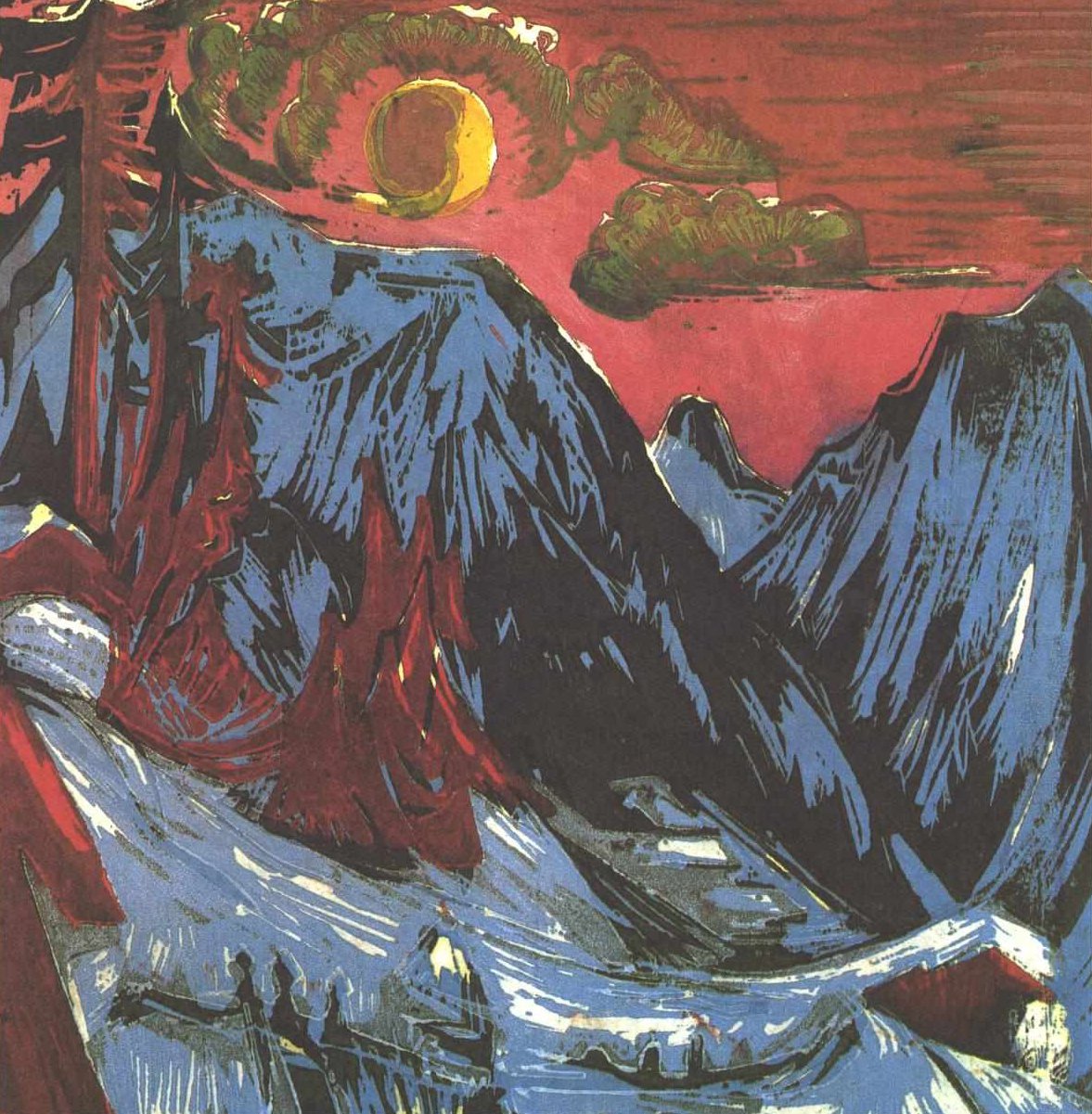 usta noc autorstwa Ernst Ludwig Kirchner