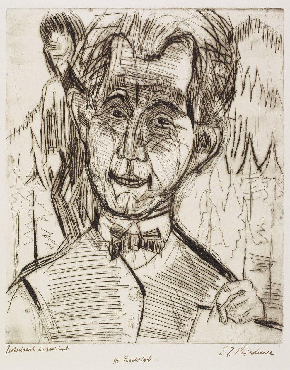 Portret dr Redsloba, 1924 autorstwa Ernst Ludwig Kirchner