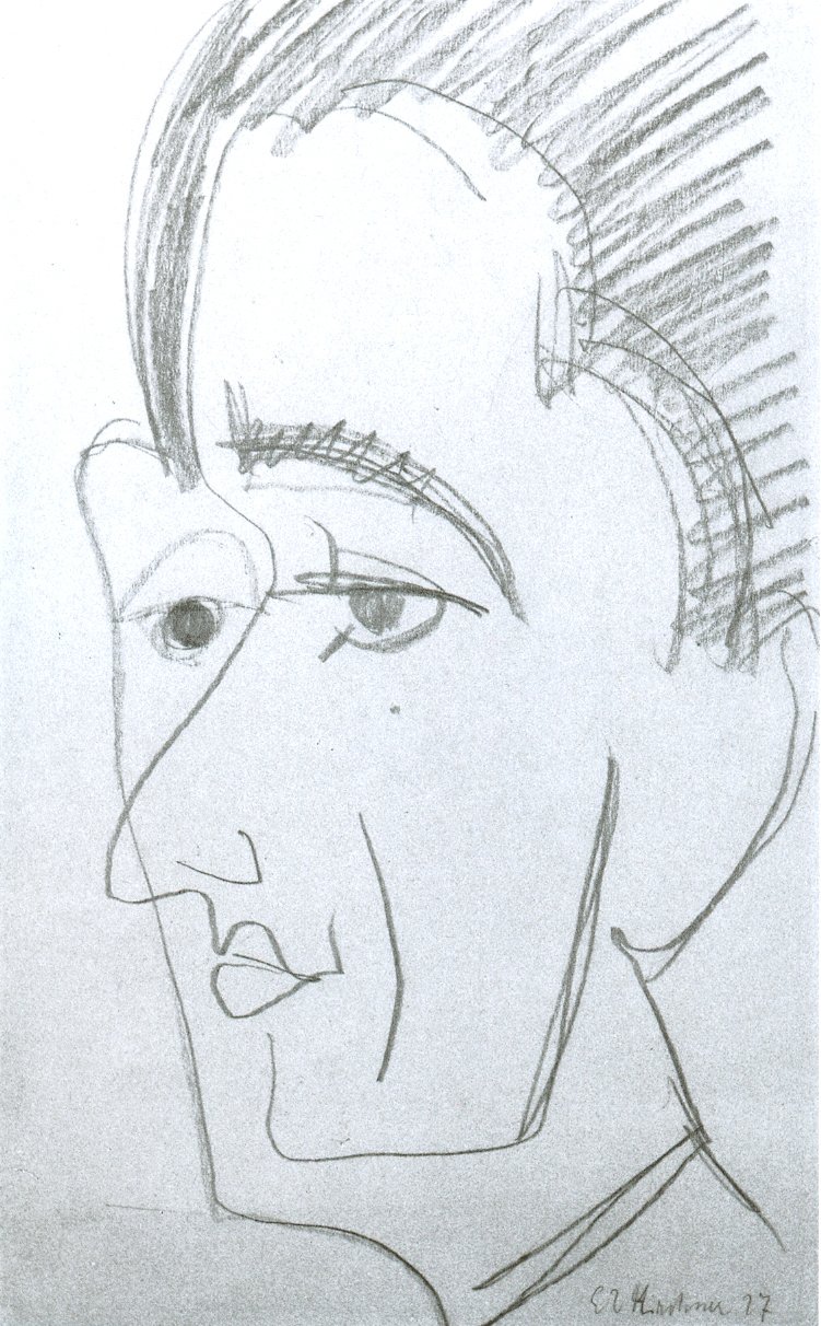 portret autorstwa Ernst Ludwig Kirchner