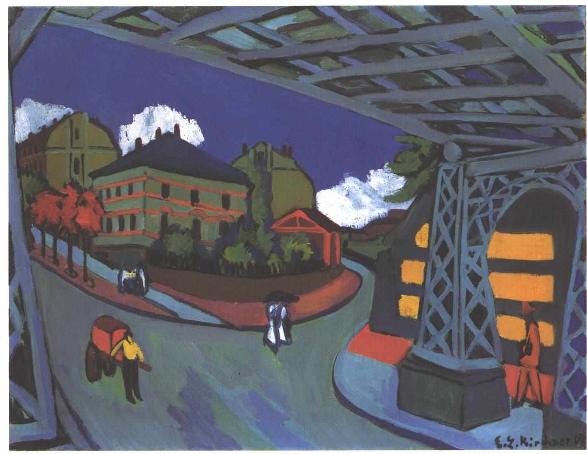 Podziemne przejście kolejowe w Dreźnie autorstwa Ernst Ludwig Kirchner