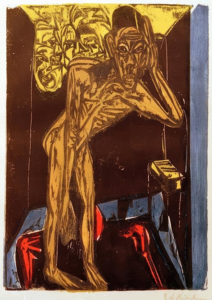 Schlemihl w samotności pokoju autorstwa Ernst Ludwig Kirchner