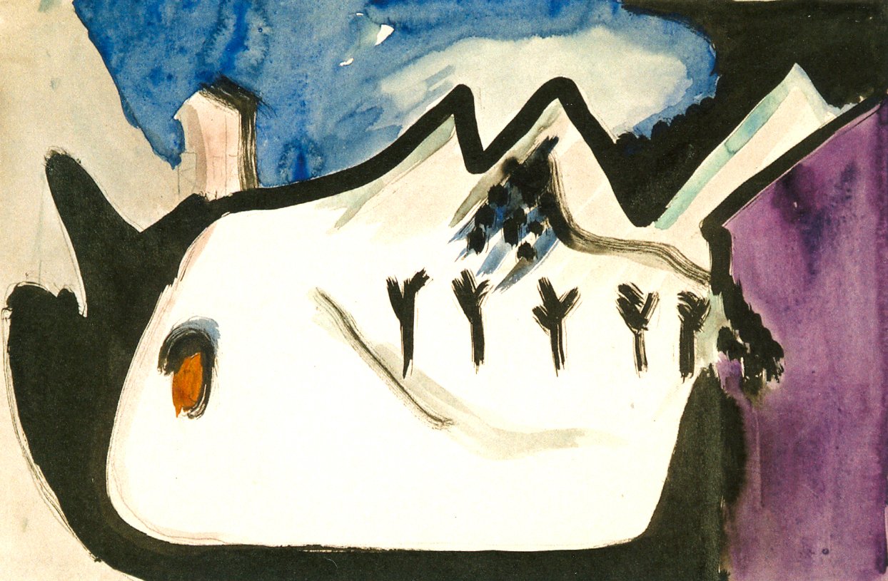 Śnieżny krajobraz autorstwa Ernst Ludwig Kirchner