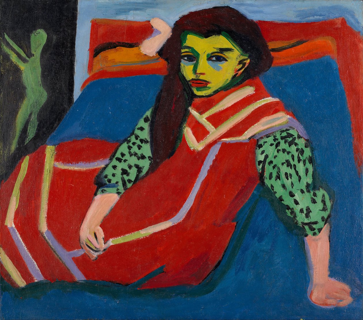 Siedząca dziewczyna (Fränzi Fehrmann) autorstwa Ernst Ludwig Kirchner