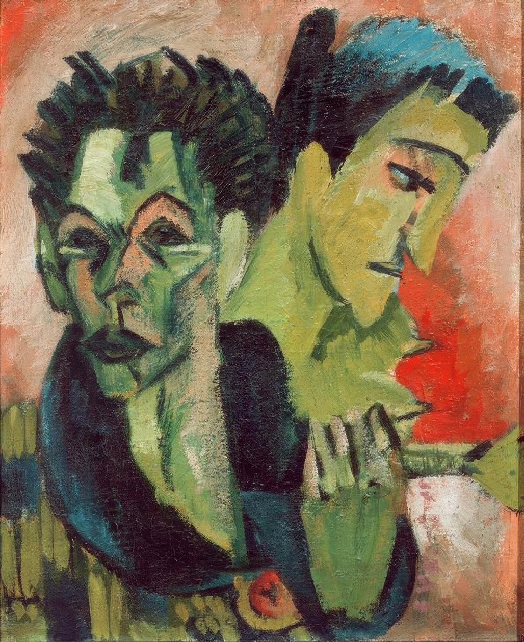 Autoportret z dziewczyną autorstwa Ernst Ludwig Kirchner