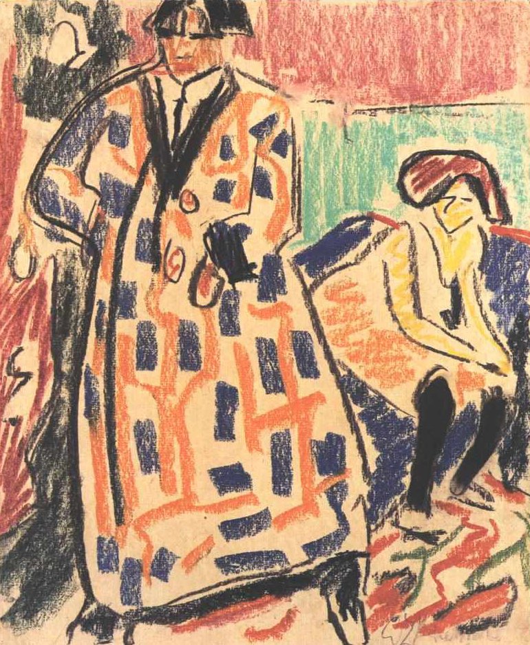 Autoportret z modelką autorstwa Ernst Ludwig Kirchner