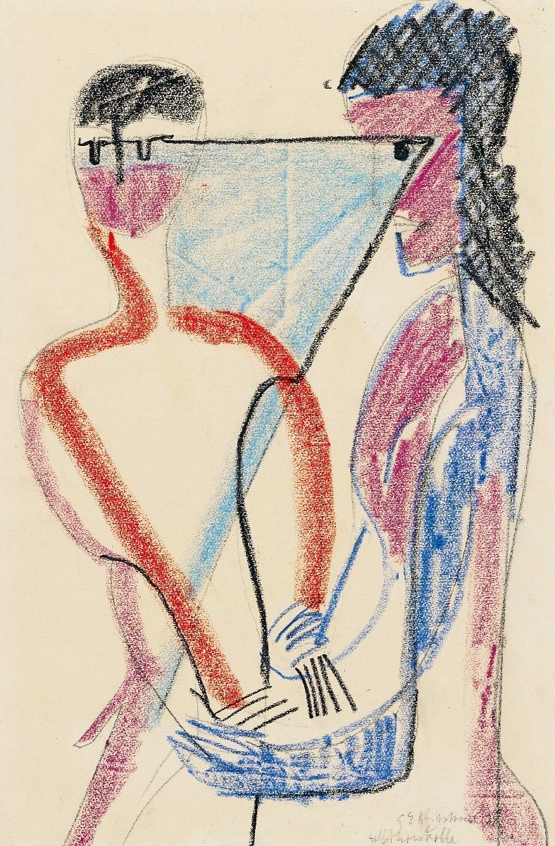 Samokontrola autorstwa Ernst Ludwig Kirchner