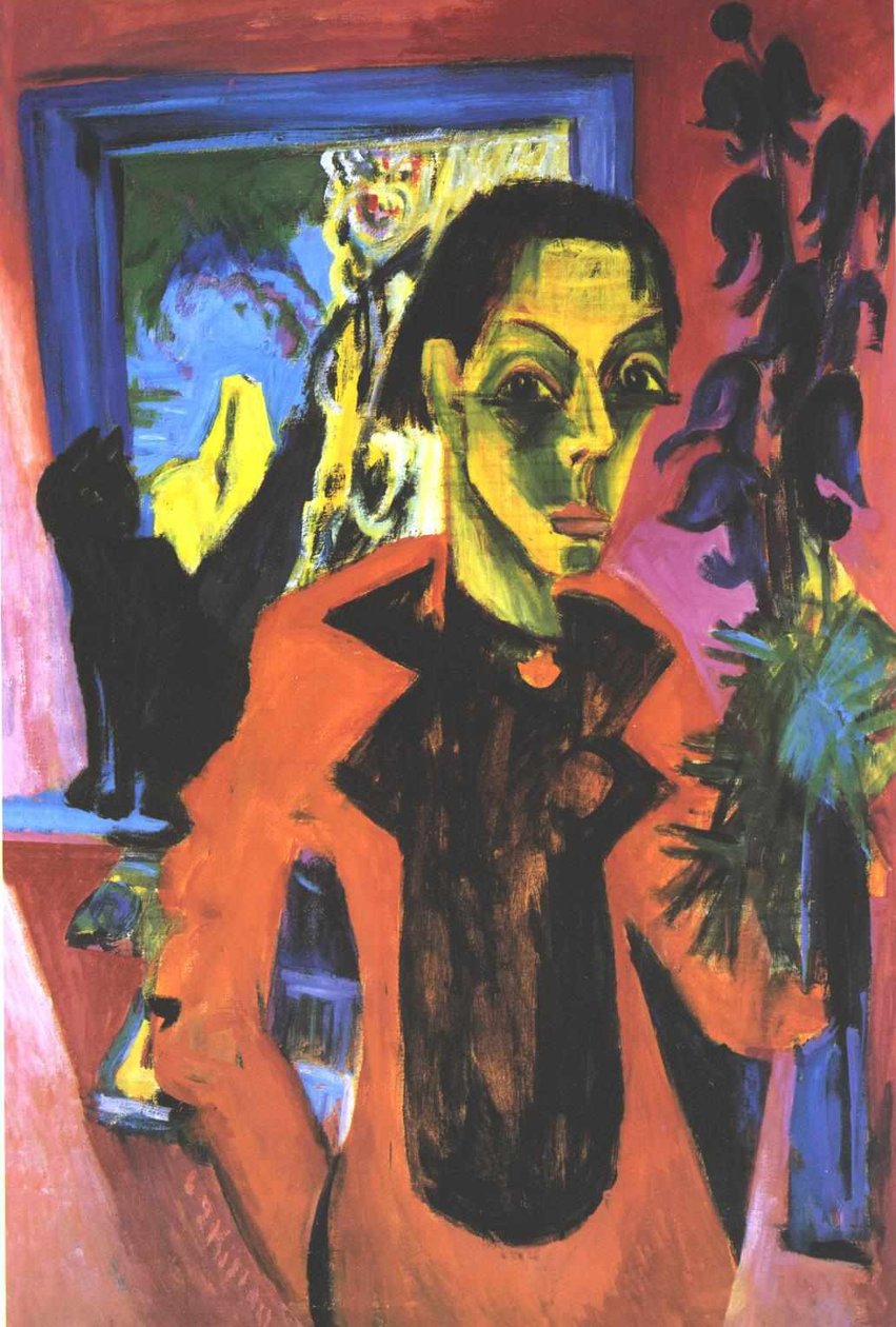 Autoportret z cieniem autorstwa Ernst Ludwig Kirchner