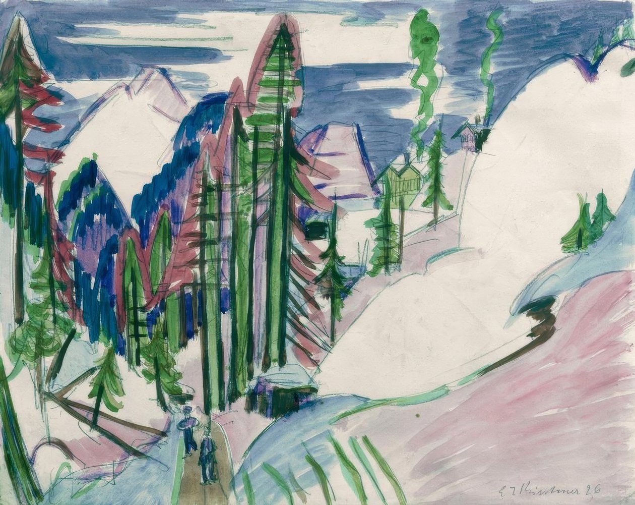 Sertigweg autorstwa Ernst Ludwig Kirchner