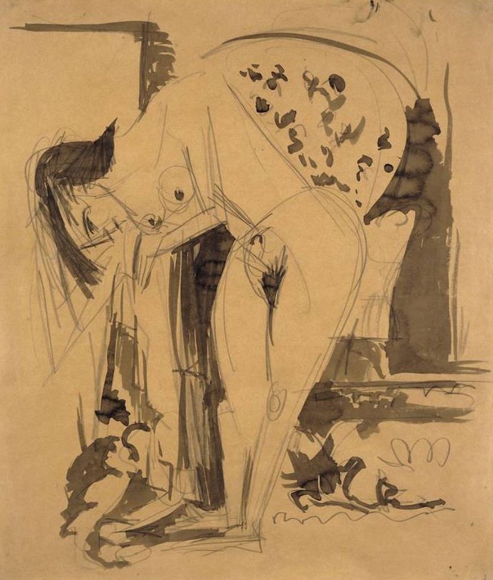 Zginanie w przestrzeni autorstwa Ernst Ludwig Kirchner
