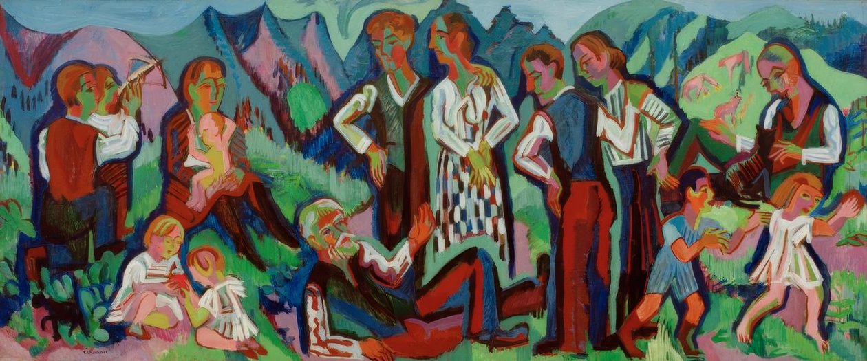Niedziela Górskich Rolników (Niedziela Alpejska) autorstwa Ernst Ludwig Kirchner