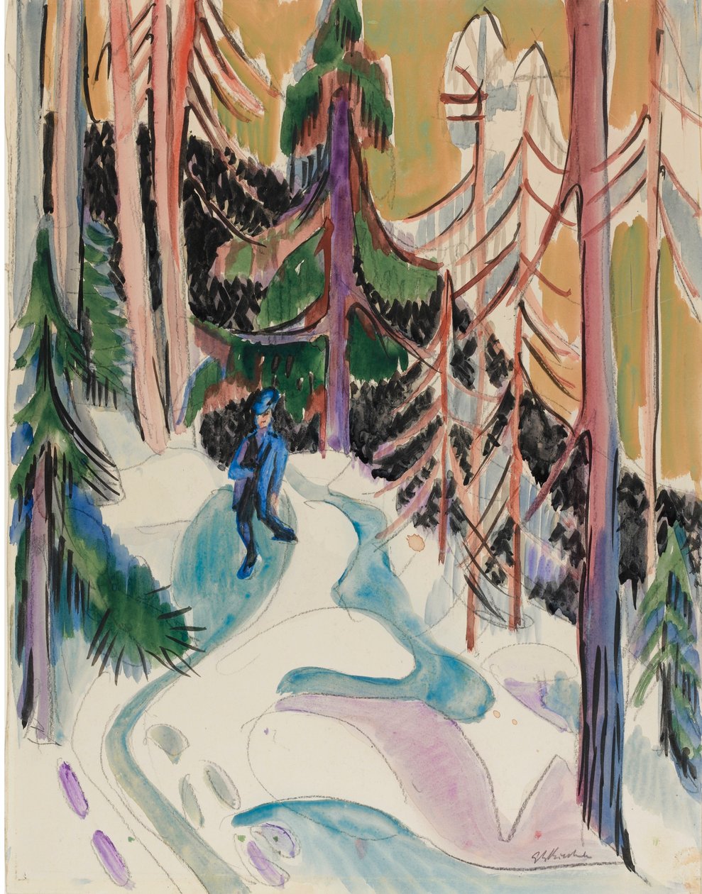 Spacer po lesie autorstwa Ernst Ludwig Kirchner
