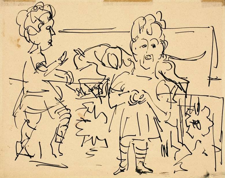 Bawiące się dzieci autorstwa Ernst Ludwig Kirchner