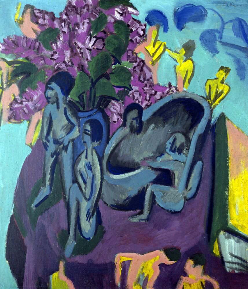Martwa natura z rzeźbą autorstwa Ernst Ludwig Kirchner
