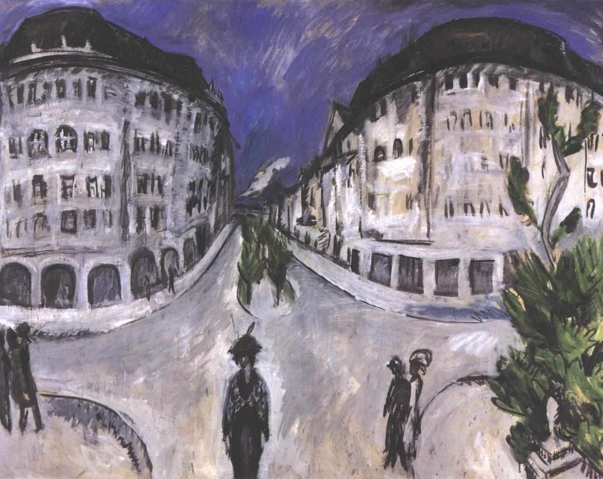 Ulica w Stadtpark Schöneberg autorstwa Ernst Ludwig Kirchner