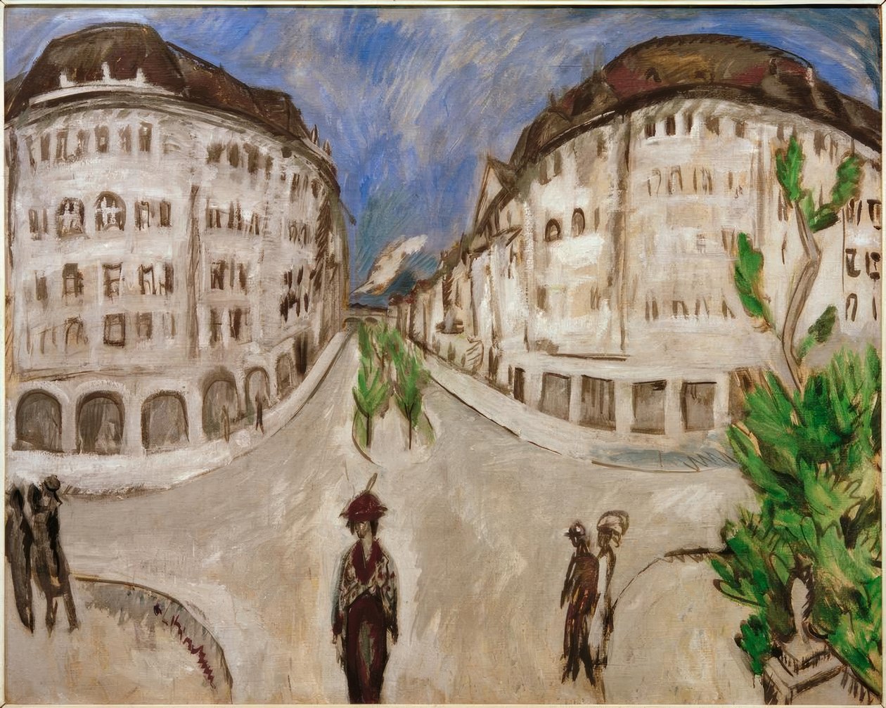 Ulica w Stadtpark Schöneberg autorstwa Ernst Ludwig Kirchner