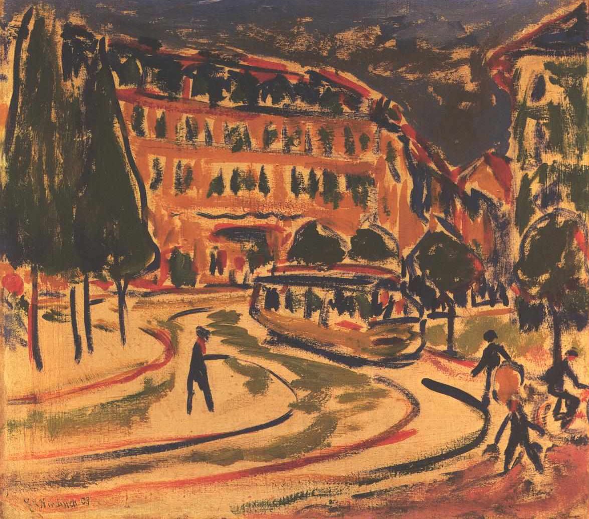 Tramwaj w Dreźnie autorstwa Ernst Ludwig Kirchner