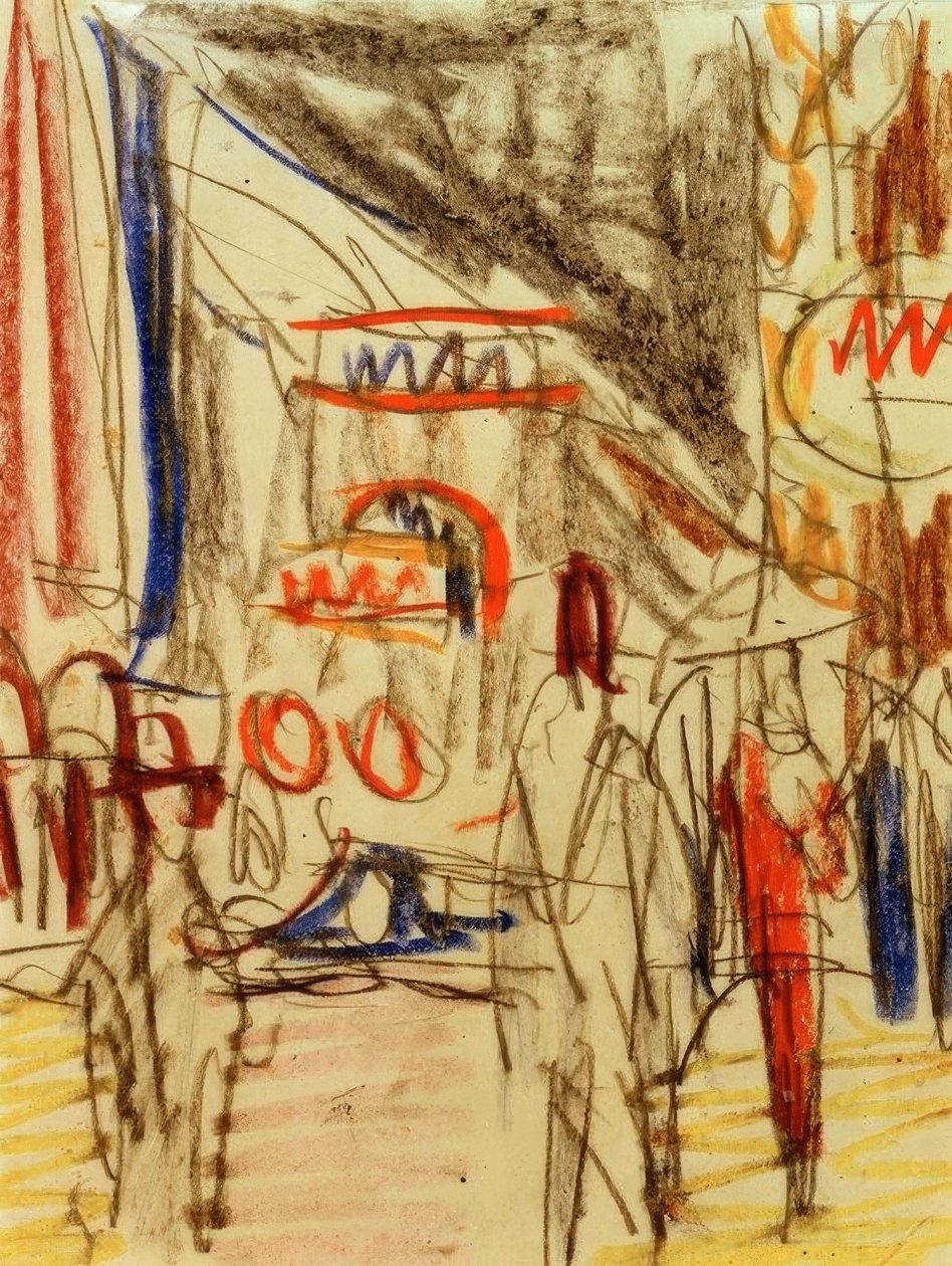 Scena uliczna autorstwa Ernst Ludwig Kirchner