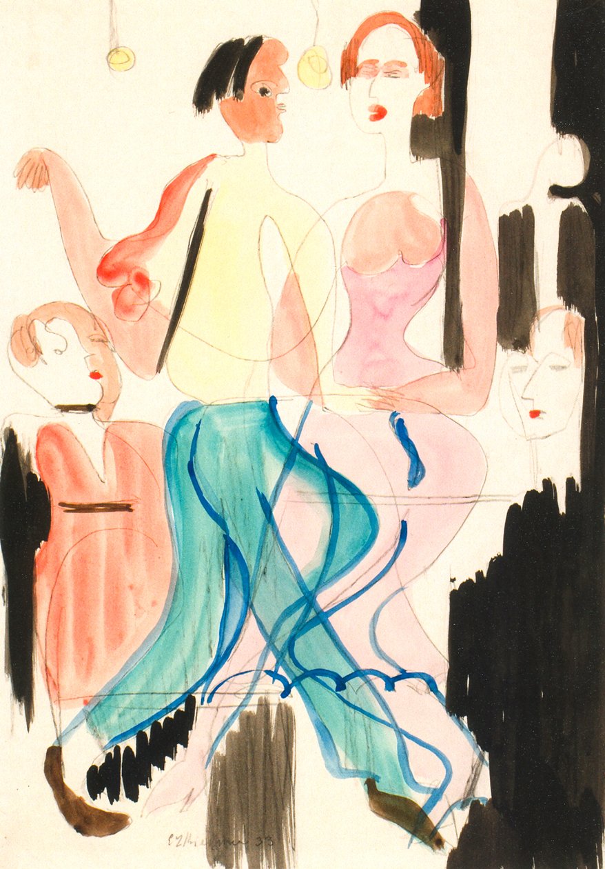 Tańcząca para autorstwa Ernst Ludwig Kirchner