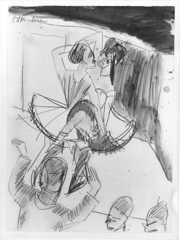 Tanzerinnenpaar_im_Variete autorstwa Ernst Ludwig Kirchner