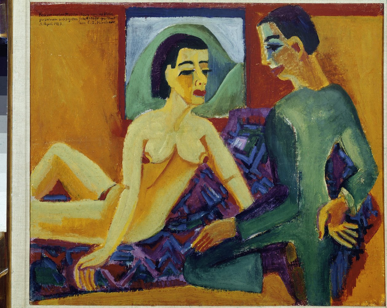 Para - Obraz Ernsta Ludwiga Kirchnera (1880-1938), olej na płótnie, 59x69 cm, 1923. Paryż, National Museum of Modern Art Centre Pompidou autorstwa Ernst Ludwig Kirchner