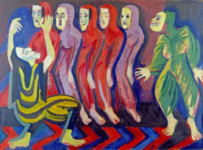 Taniec śmierci autorstwa Mary Wigman autorstwa Ernst Ludwig Kirchner
