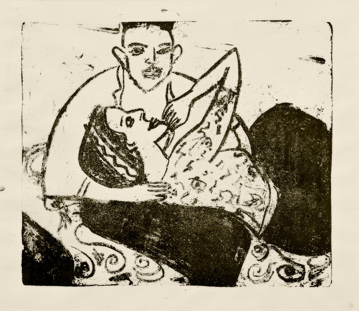 Reklamująca dziewczyna autorstwa Ernst Ludwig Kirchner