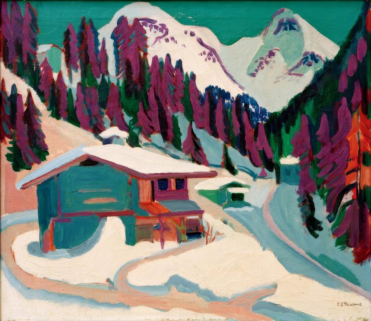 Dzika ziemia na śniegu autorstwa Ernst Ludwig Kirchner