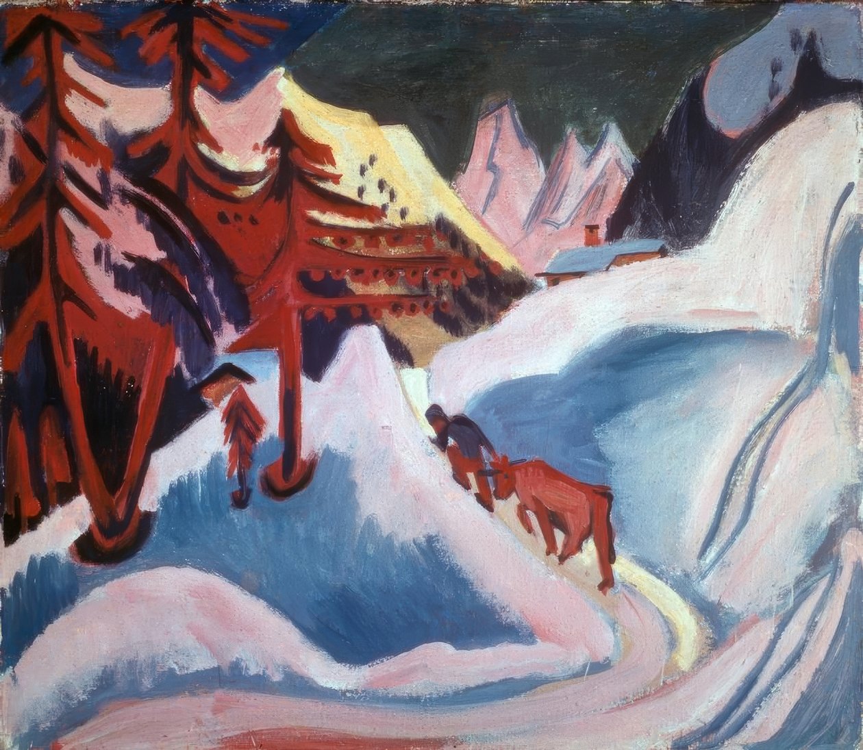 Zima w Davos autorstwa Ernst Ludwig Kirchner