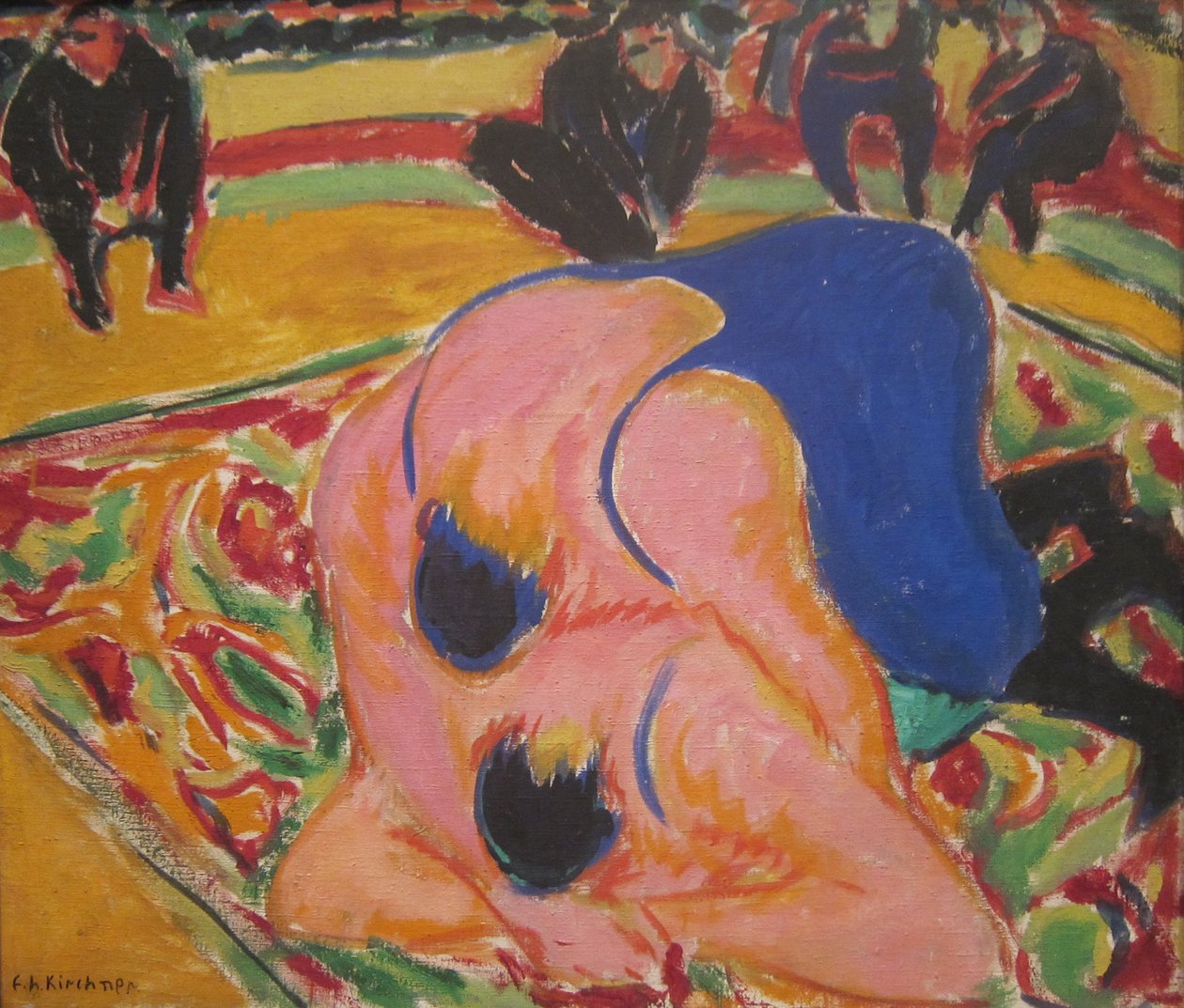 Zapaśnicy w cyrku autorstwa Ernst Ludwig Kirchner
