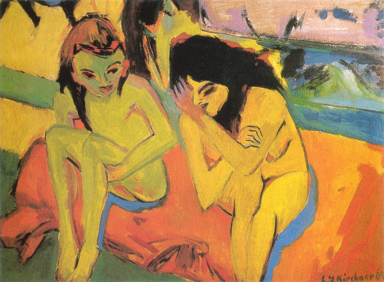 Dwie dziewczyny autorstwa Ernst Ludwig Kirchner