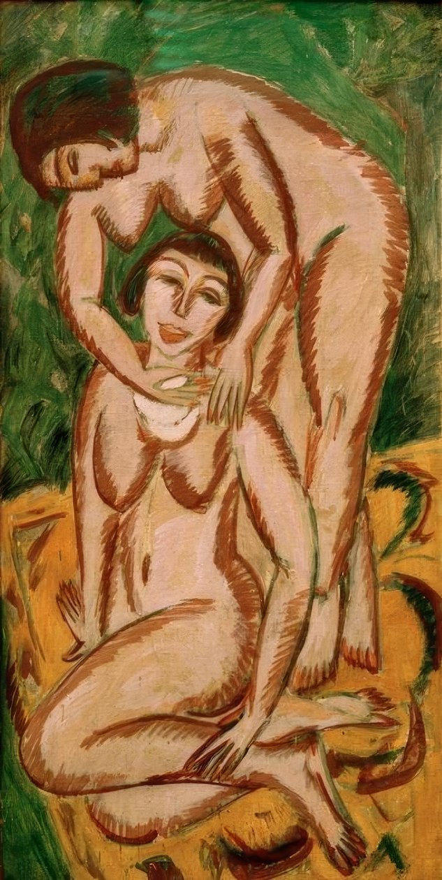 Dwa akty kobiece w formacie portretowym autorstwa Ernst Ludwig Kirchner