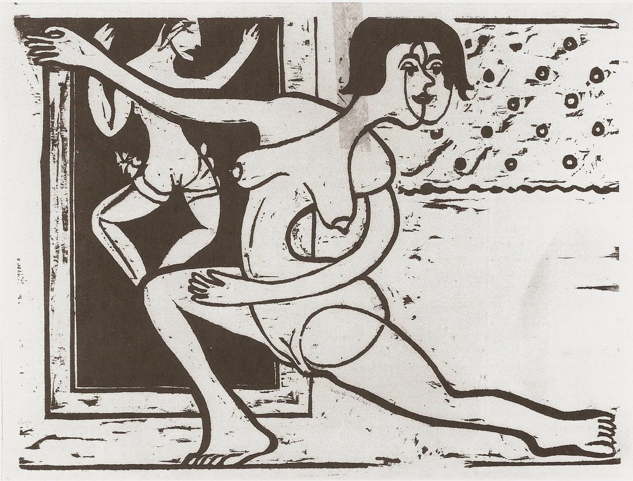 Praktykująca tancerka autorstwa Ernst Ludwig Kirchner