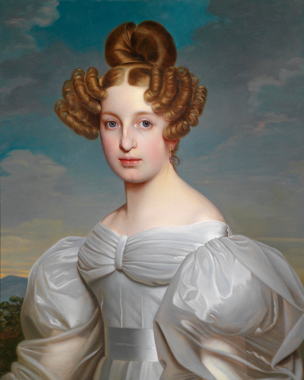 Portret Elise Dorothei Friederike, baronowej von Schaezler, z domu baronowej von Süsskind (1810–1831) autorstwa Ernst Thelott