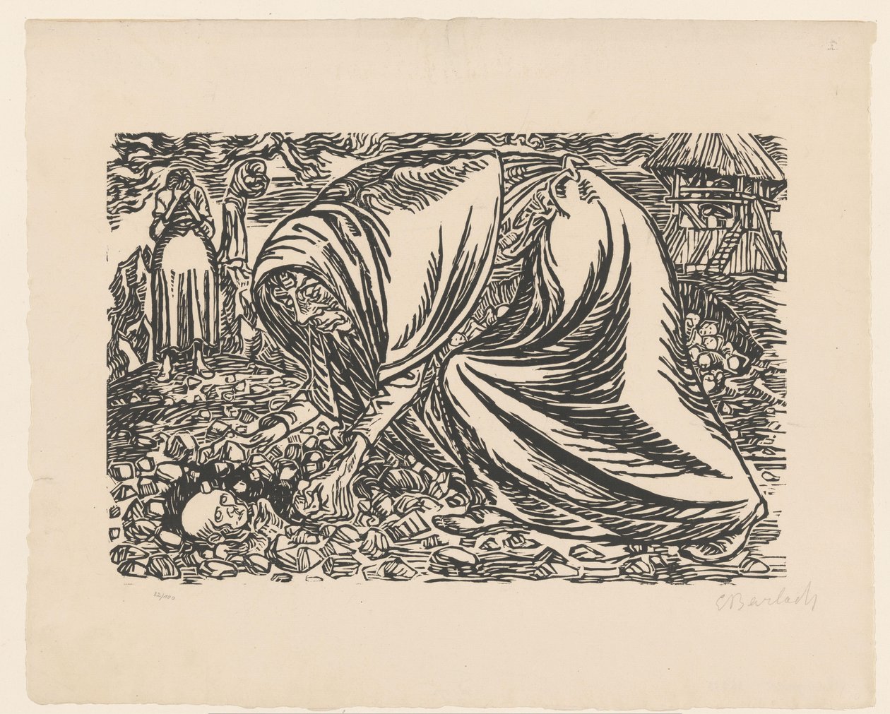 Martwe dziecko jest pochowane autorstwa Ernst Barlach (signed by artist)