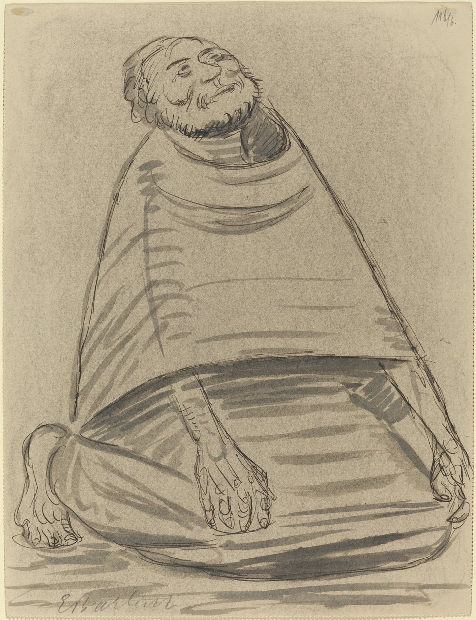 Klęczący mężczyzna, 1916. autorstwa Ernst Barlach