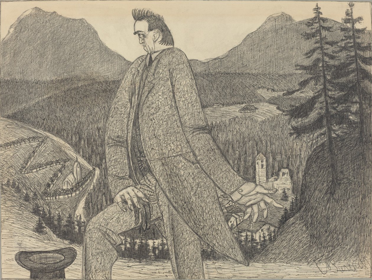 Człowiek z wysokości, 1906. autorstwa Ernst Barlach