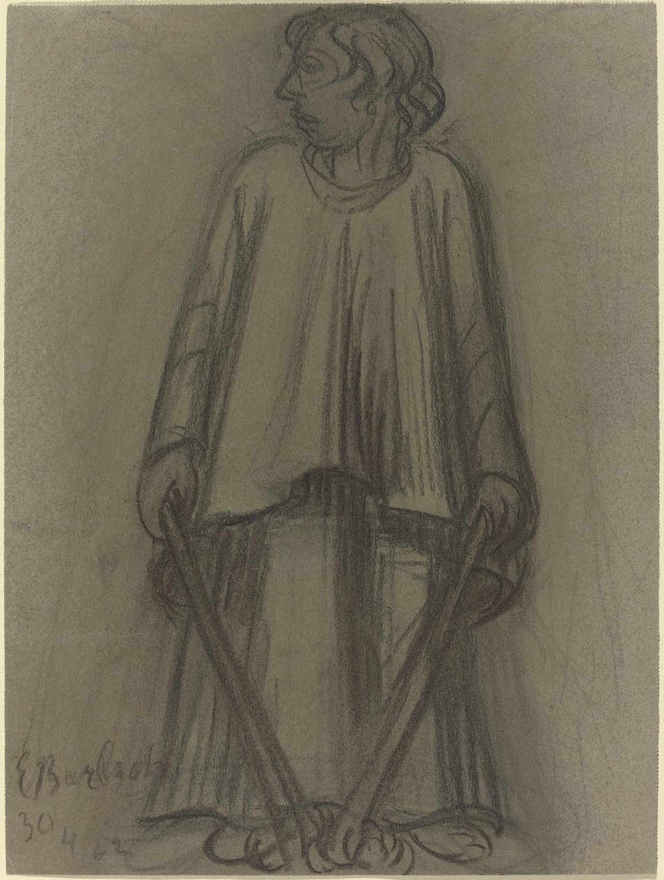 Stojąca figurka z wygaszonymi pochodniami, 1922. autorstwa Ernst Barlach