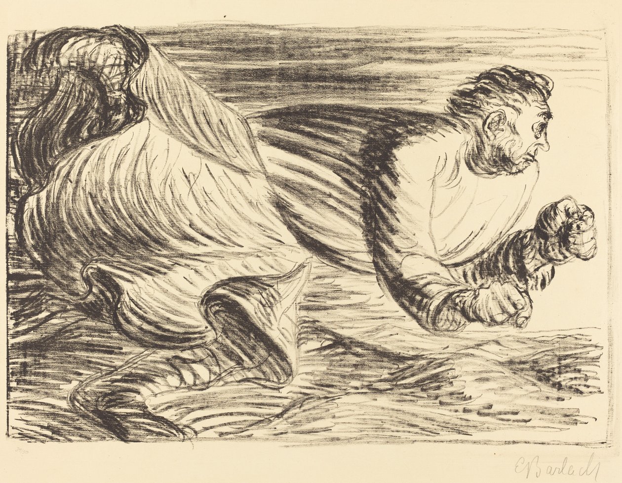 Wściekły barbarzyńca autorstwa Ernst Barlach