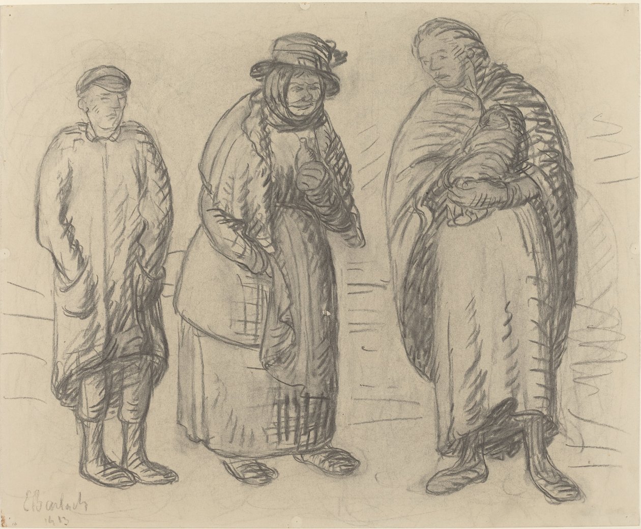 Trzy postacie autorstwa Ernst Barlach