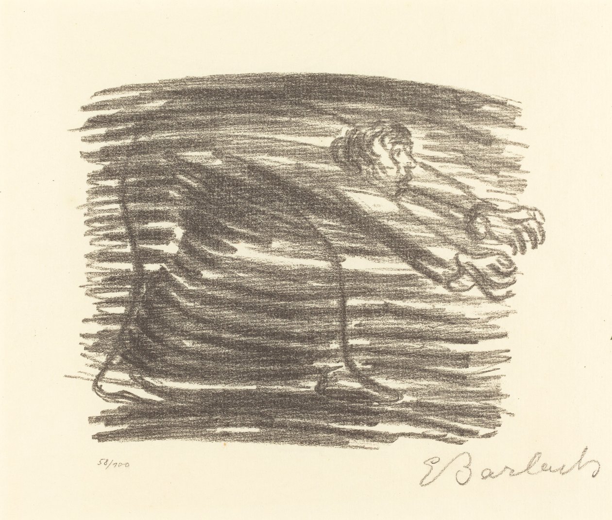 Spacer w cieniu autorstwa Ernst Barlach