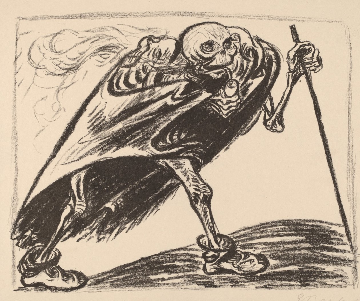 Wędrująca śmierć, 1923. autorstwa Ernst Barlach