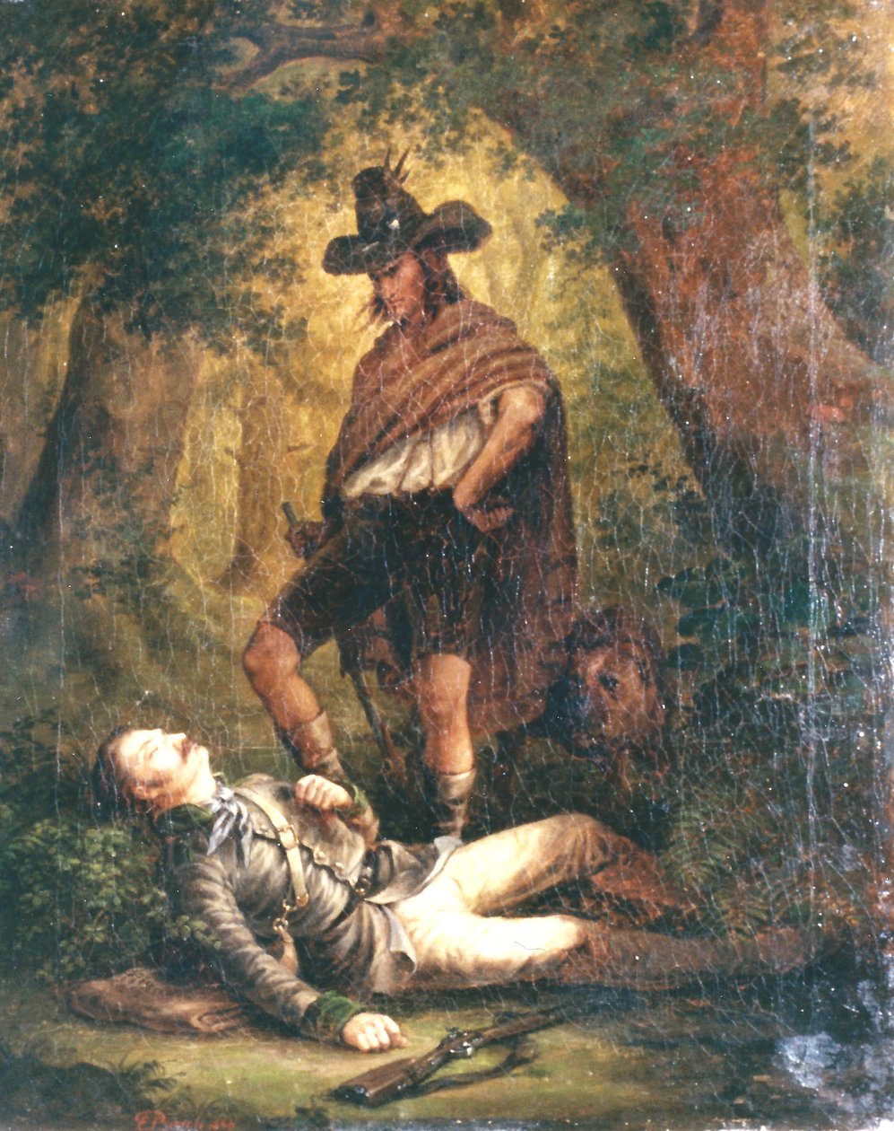 1852-The shot forester, wyd autorstwa Ernst Bosch