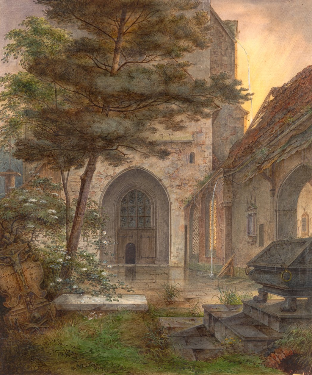 Portal kościoła, I poł. XIX w. autorstwa Ernst Ferdinand Oehme