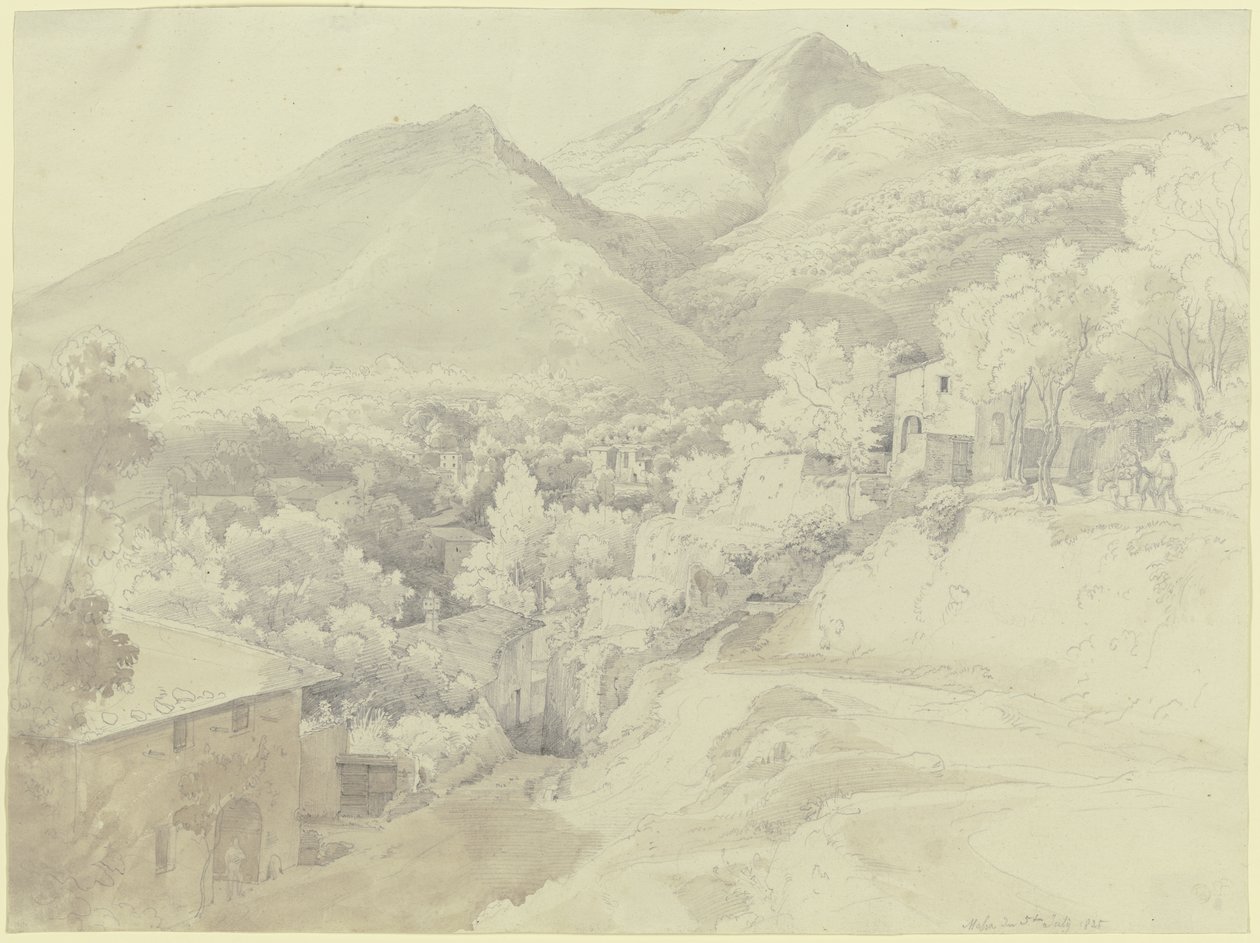 Widok na Massa di Carrara autorstwa Ernst Fries