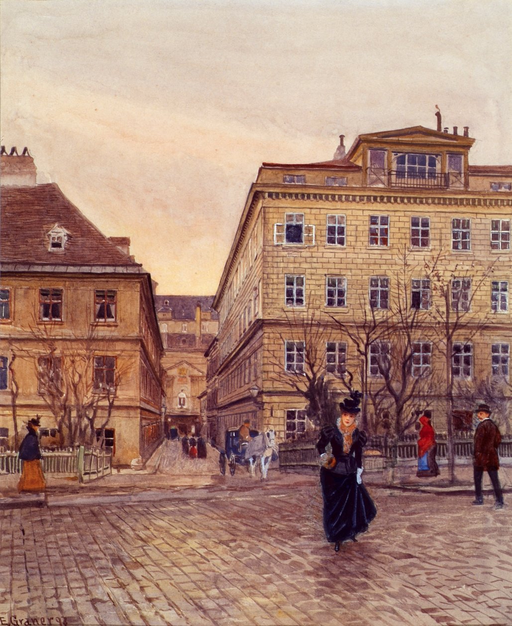 Getreidemarkt i Papagenogasse w Wiedniu autorstwa Ernst Graner
