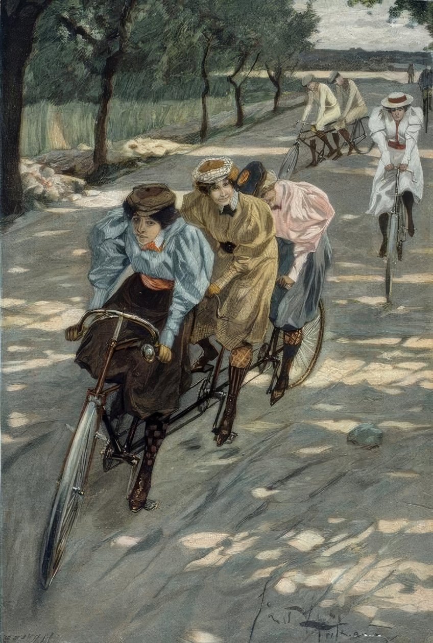 E. Heilemann, kierowca tandemu autorstwa Ernst Heilemann
